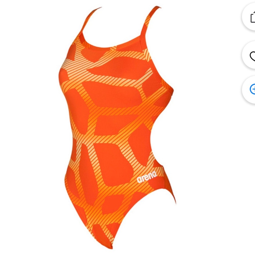 Arena Spider MaxLife Training Challenge Back Female (Orange/Orange, Size 40